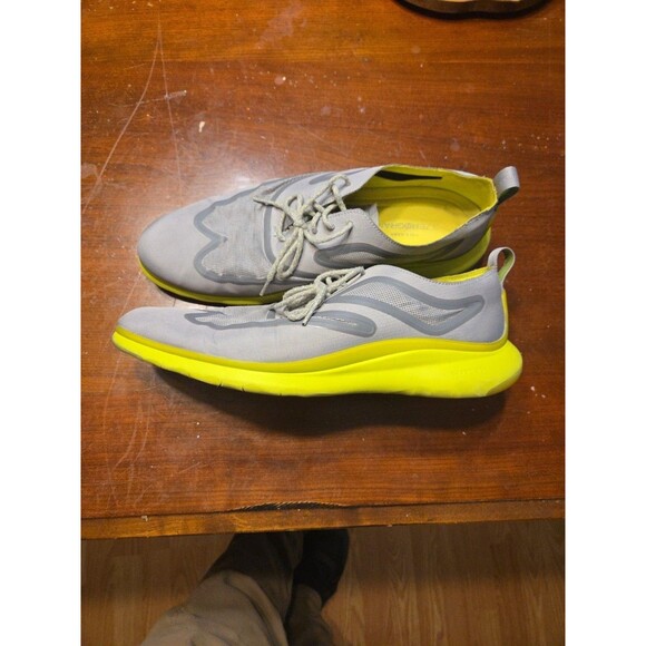 Cole Haan 3.Zerogrand Fuse Oxford Wingtip Shoes Gray Neon Yellow Men’s Sz 11 main image 4